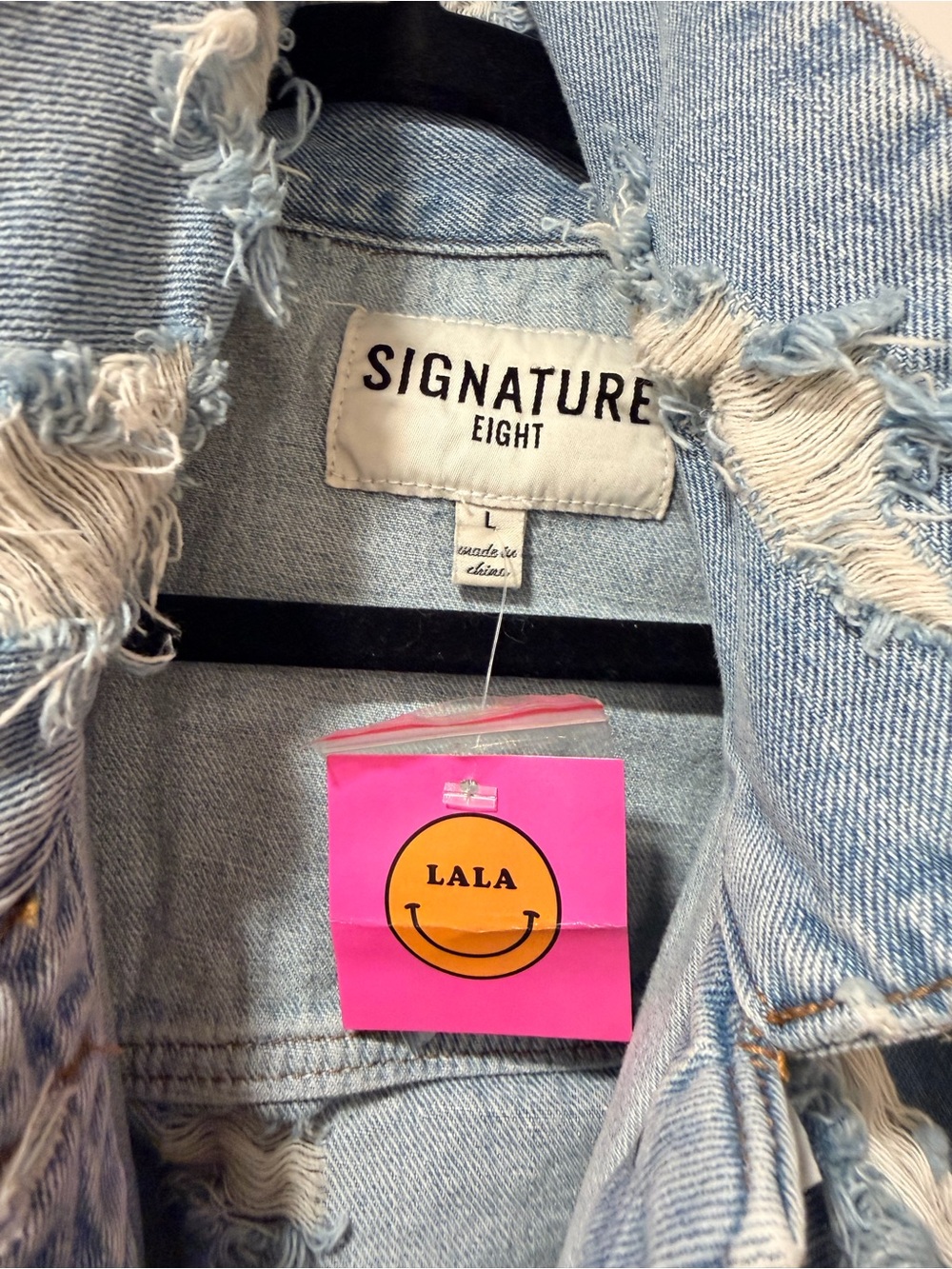 *RARE* Dressed in LALA Distressed Cropped Jean Jacket - Picture 2 of 3